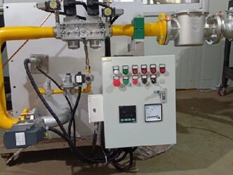 Tailor-made air duct inserted-in linear gas burner air heater