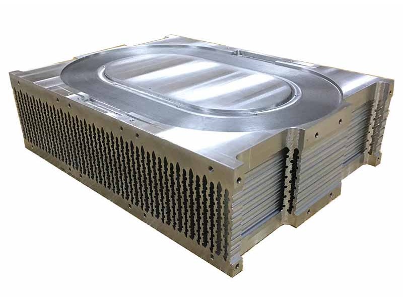 Custom stacked aluminum fin heat sink for solar inverter